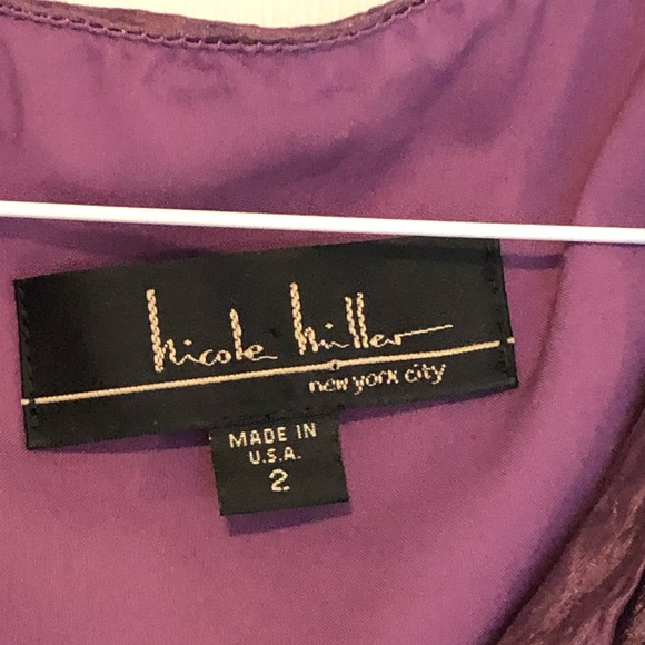 Nicole Miller bodycon dress in eggplant color - Picture 4 of 5